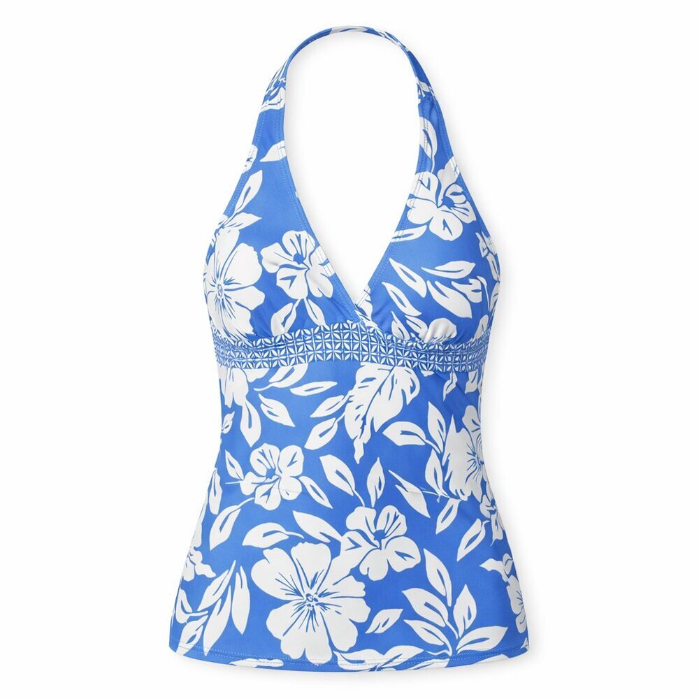 NEXT Blue White Flower Tankini Swim Top Size 34B/C